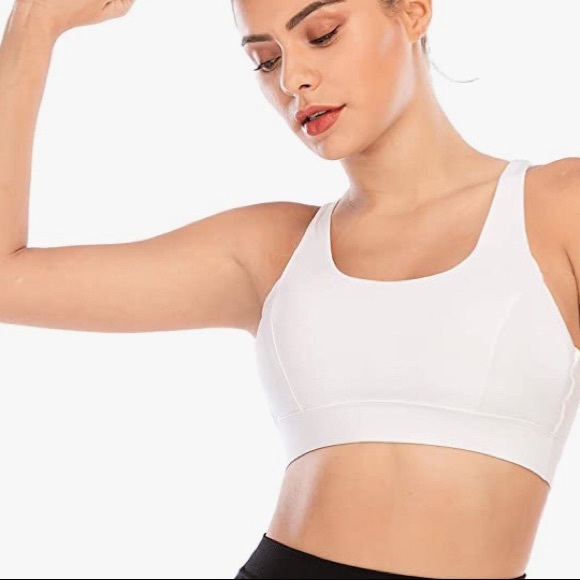 Angelic CrossLink White Workout Bra• Super Support - Picture 3 of 5